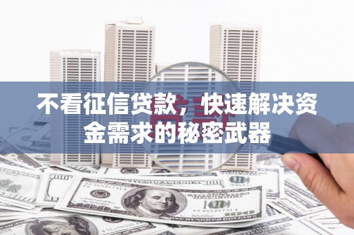 云溪不看征信贷款，快速解决资金需求的秘密武器