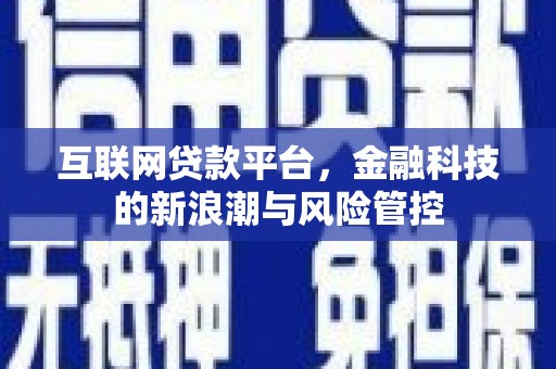 云溪互联网贷款平台，金融科技的新浪潮与风险管控