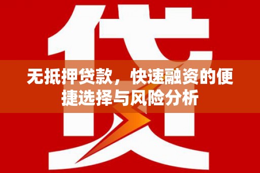云溪无抵押贷款，快速融资的便捷选择与风险分析