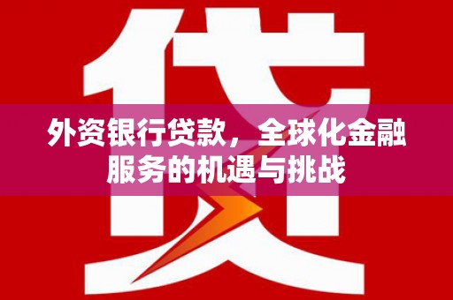 云溪外资银行贷款，全球化金融服务的机遇与挑战