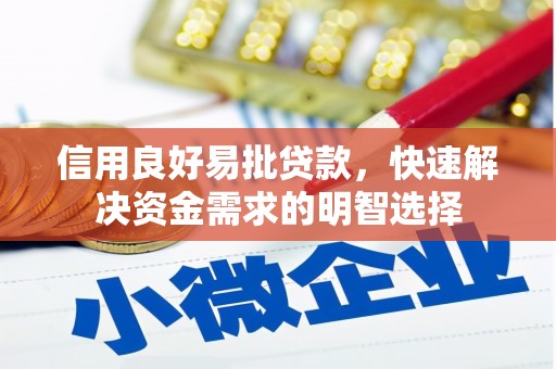 云溪信用良好易批贷款，快速解决资金需求的明智选择