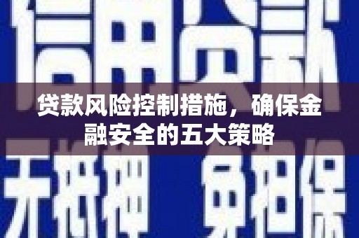 云溪贷款风险控制措施，确保金融安全的五大策略