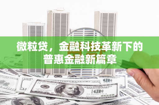 云溪微粒贷，金融科技革新下的普惠金融新篇章