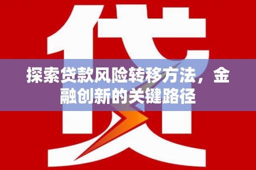 云溪探索贷款风险转移方法，金融创新的关键路径