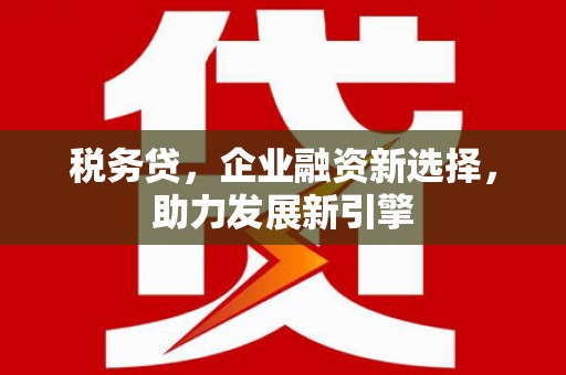 云溪税务贷，企业融资新选择，助力发展新引擎