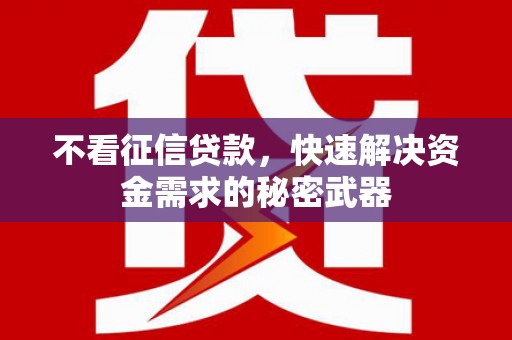 云溪不看征信贷款，快速解决资金需求的秘密武器