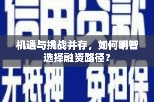 云溪机遇与挑战并存，如何明智选择融资路径？